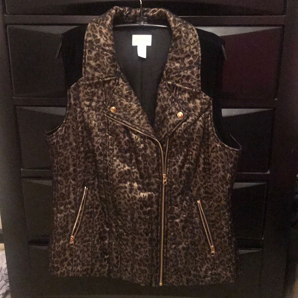 Cheetah print vest